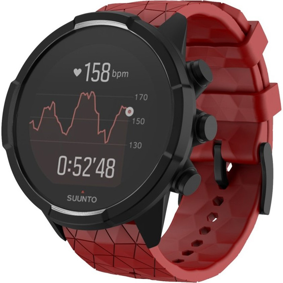 Силиконовый ремешок Rhombic Grain  до Suunto 9, Red