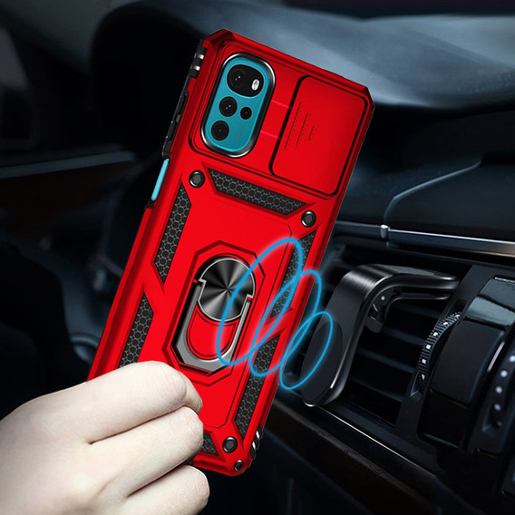 Чохол NOX Camera Slide Motorola Moto G22, CamShield Slide, червоний