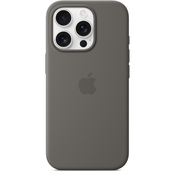 Подлинный силиконовый чехол Apple MagSafe для iPhone 16 Pro, каменный серый MYYL3ZM/A