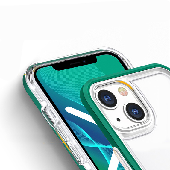 Чехол ERBORD Hybrid Frame для iPhone 13 mini, Зелёный 