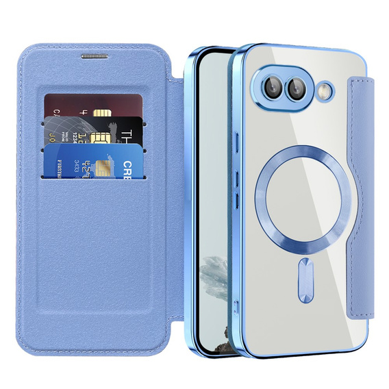 Откидной чехол для Google Pixel 9A, RFID Wallet MagSafe CamShield, синий