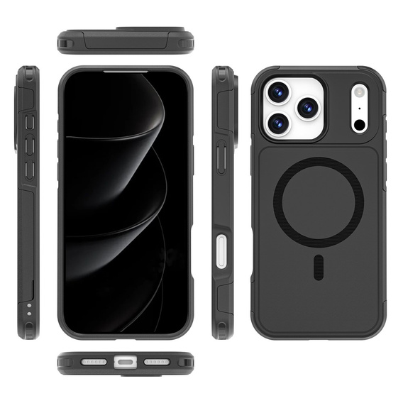 Чехол MagForce для iPhone 17 Pro Max, для MagSafe, бронированный, черный