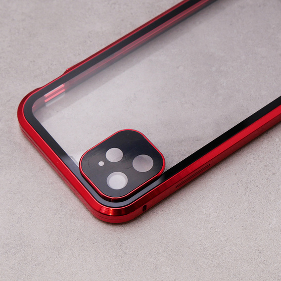 Чехол для iPhone 11, Magnetic Dual Glass, красный