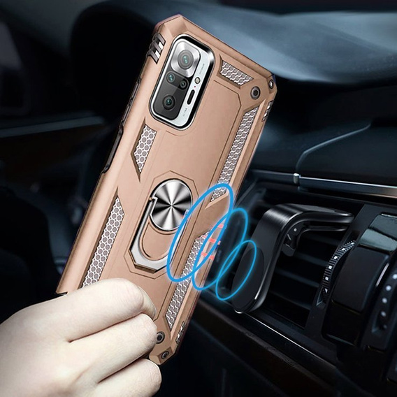 Броньований Чoхол до Xiaomi Redmi Note 10 Pro, Nox Case Ring, золотий