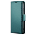 Чохол для Motorola Edge 60 / 60 Fusion, ERBORD Glossy Litchi, гаманець з клапаном, зелений