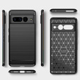 Чехол до Google Pixel 7 Pro, Carbon, чёрный
