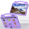 Дитячий чохол для планшета Samsung Galaxy Tab S10+ Plus, Cute Patterns, з підставкою, фіолетовий