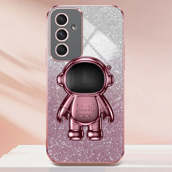 Чехол для Samsung Galaxy A55 5G, Glitter Astronaut, розовый