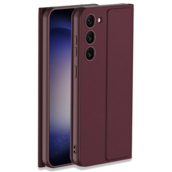 Откидной чехол для Samsung Galaxy S23 Plus, GKK Leather, бордовый