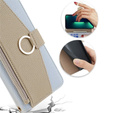 Чохол-книжка для iPhone 13, Wallet Zipper Pocket, з дзеркалом, м'яти