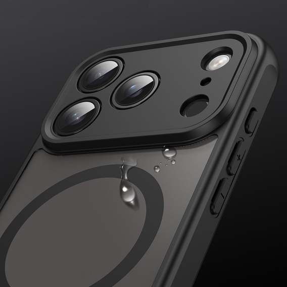 Матовый чехол для iPhone 17 Pro, для MagSafe, с защитой камеры, черный