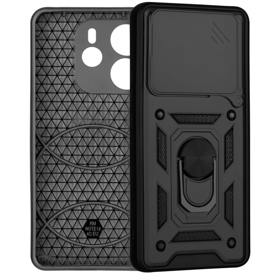 Чохол NOX Camera Slide Xiaomi Redmi Note 14 4G, CamShield Slide, чорний