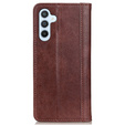 Чехол до Samsung Galaxy S24, Wallet Litchi Leather, коричневый