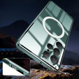 Магнітний чохол Dual Glass MagSafe для Samsung Galaxy S22 Ultra, зелений