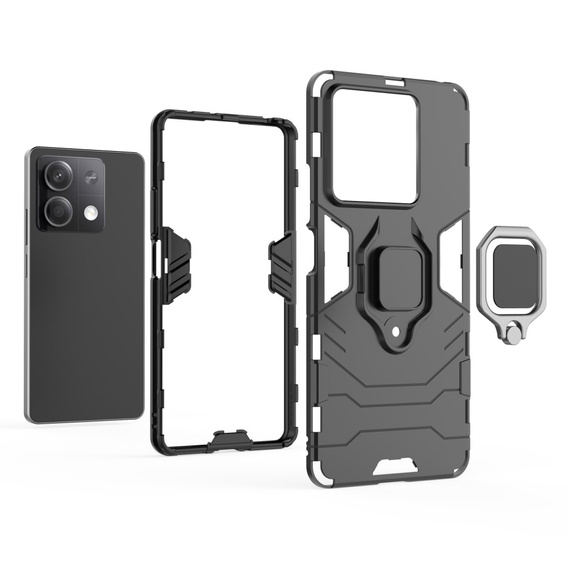 Чoхол до Xiaomi Redmi Note 13 5G, Kickstand Ring, чорний