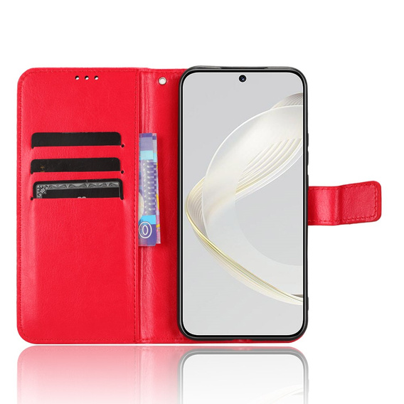 Откидной чехол для Huawei Nova 11 Pro, Crazy Horse Wallet, красный