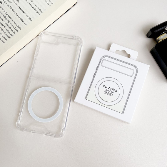 Чoхол до Samsung Galaxy Z Flip7 FE / Z Flip6, Dropproof MagSafe, прозорий