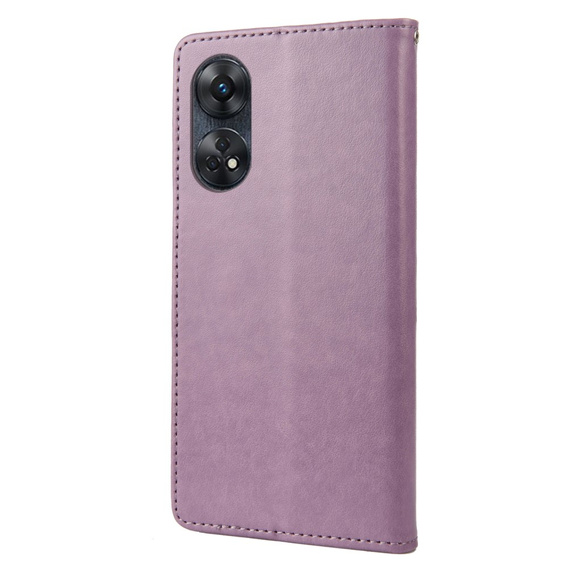 Чохол-книжка для Oppo Reno8 T 4G, Mandala Flower, фіолетовий