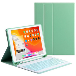 Чохол + клавіатура iPad 10.2 7/8/9 gen 2019/2020/2021, Keyboard Cover Pen Slot, зелений