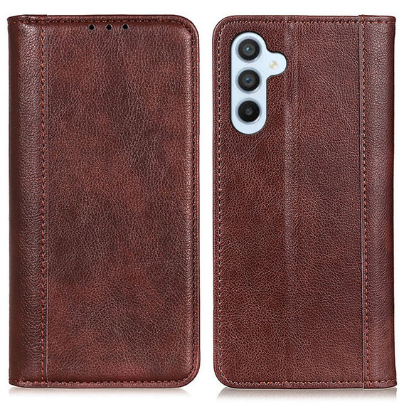Чoхол до Samsung Galaxy A36 5G, Wallet Litchi Leather, коричневий