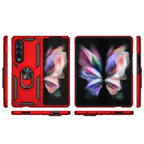 Броньований Чoхол до Samsung Galaxy Z Fold3 5G, Nox Case Ring, червоний