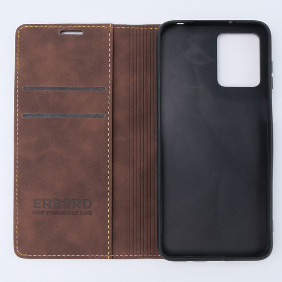 Чохол для Motorola Moto G13/ G23 4G, ERBORD Vintage, гаманець з клапаном, кава