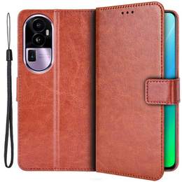 Футляр з клапаном для Oppo Reno 10 / 10 Pro, Crazy Horse Wallet, коричневий