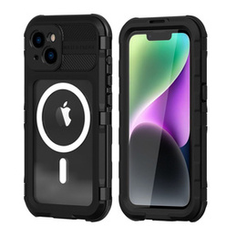 IP68 Водонепроницаемый чехол для iPhone 14, SHELLBOX MagSafe, чёрный
