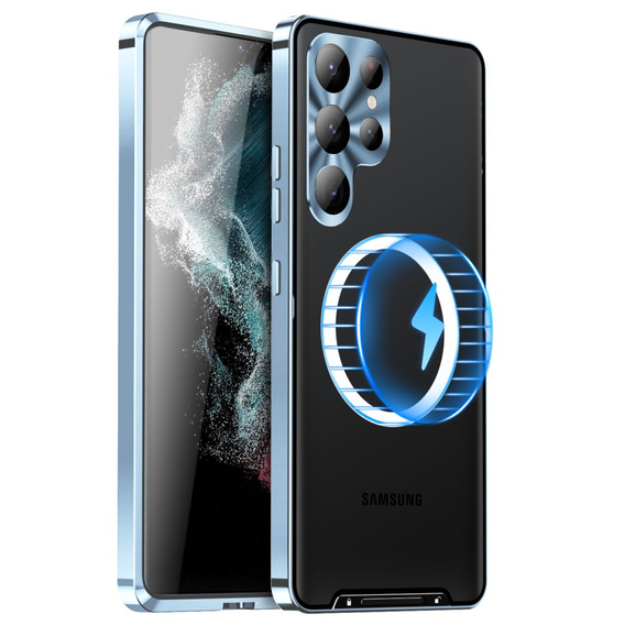Защитный чехол для камеры Samsung Galaxy S23 Ultra, CamShield MagSafe, прозрачный / синий