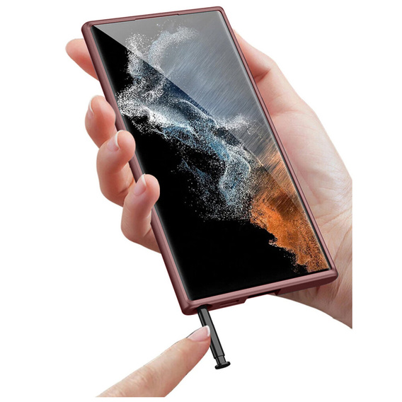 Чoхол до Samsung Galaxy S24 Ultra, GKK Slim CamShield, бордовий