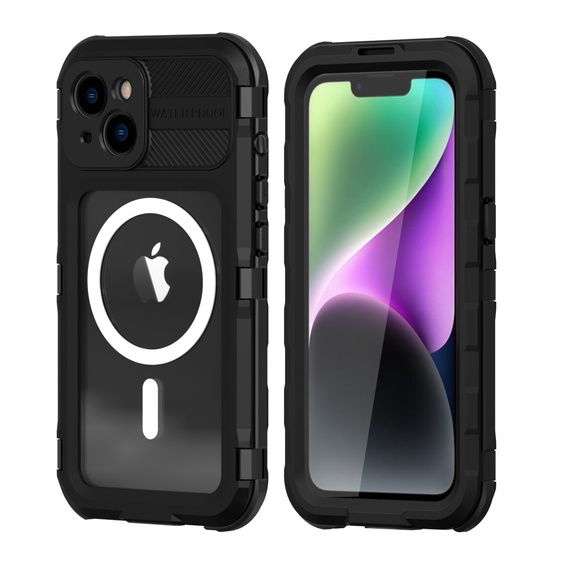 Водонепроникний чохол IP68 для iPhone 14, SHELLBOX MagSafe, чорний