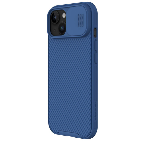 бронированный чехол Nillkin для iPhone 15 Plus, CamShield Pro, синий