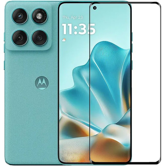 3D загартоване скло для Motorola Edge 60 / 60 Fusion, чорна рамка