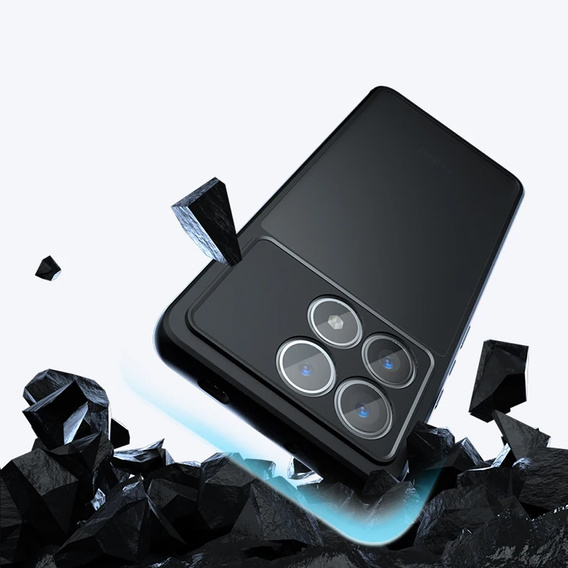 Чохол для Xiaomi Poco X6 Pro 5G, Fusion Hybrid, із захистом камери, матовий / чорний