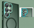 Чохол для Samsung Galaxy S25 Ultra, для MagSafe, ERBORD Matt Case, зелений + захисне скло