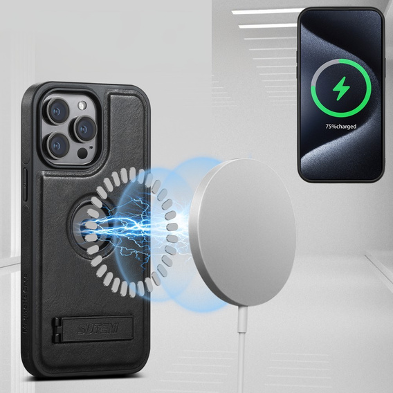 чохол Mujjo Шкіряний до iPhone 15 Pro, MagSafe, Brown
