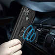 Бронированный Чехол до Motorola Moto G9 Power, Nox Case Ring, чёрный