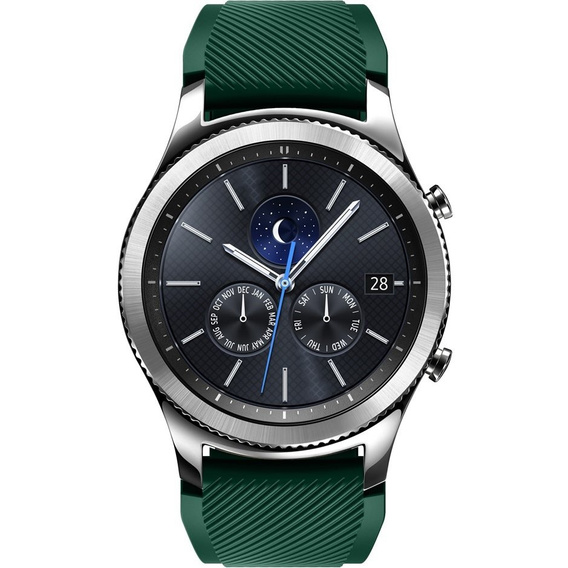 Силиконовый ремешок Twill Texture 22mm, Dark green