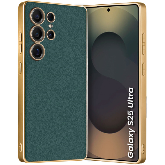 Чехол до Samsung Galaxy S25 Ultra, GKK Leather, зелёный