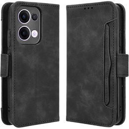 Футляр з клапаном для Oppo Reno 13, Card Slot, чорний
