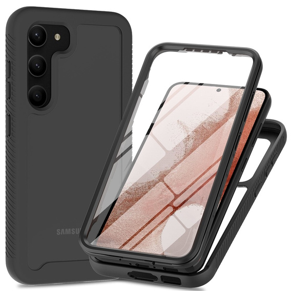 Чoхол Shockproof до Samsung Galaxy S23, із захисним екраном, чорний