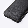Чехол MELKCO с флипом для iPhone 16, кожа, флип, чёрный