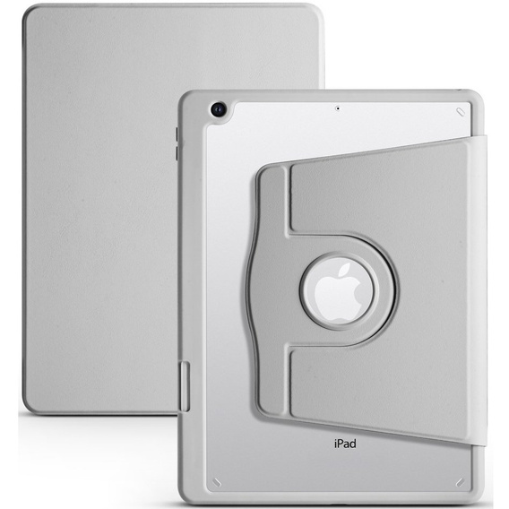 Чехол для iPad 10.2" 2021/2020/2019 (9/8/7 gen.), с местом для стилуса, поворачивающийся на 360°, серый