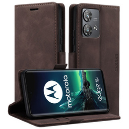 Чехол для Motorola Edge 40 Neo, ERBORD Vintage, бумажник с клапаном, кофе