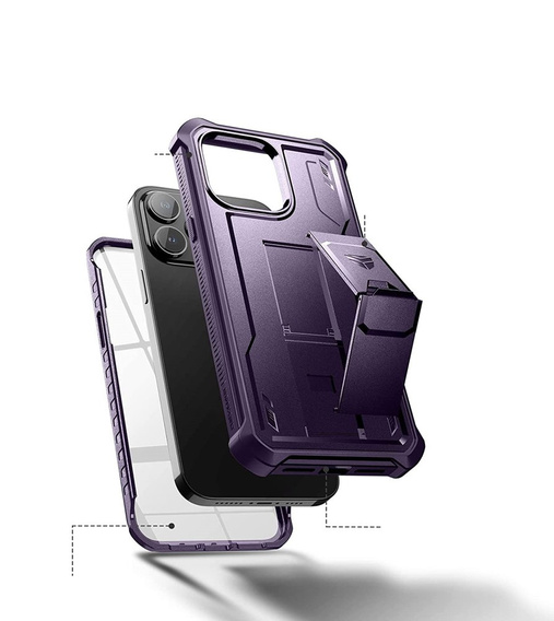 Бронированный чехол для iPhone 14 Pro Max, Dexnor Full Body, фиолетовый