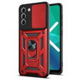 Чехол NOX Camera Slide Samsung Galaxy S22 Plus, CamShield Slide, красный