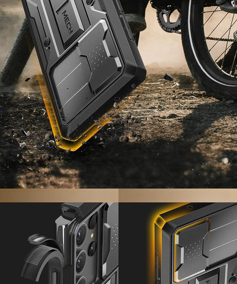 Чохол для Samsung Galaxy S23 Ultra, Tongate MECH Series Clip, чорний