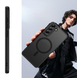 Чохол для Samsung Galaxy S21 FE, для MagSafe, ERBORD Matt Case, чорний + захисне скло