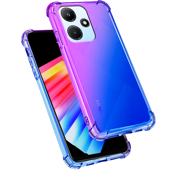 Чехол для Infinix Hot 30i, Gradient Dropproof, Фиолетовый / синий