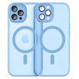 Чехол для iPhone 16 Pro, для MagSafe, ERBORD Matt Case, синий + стекло для экрана